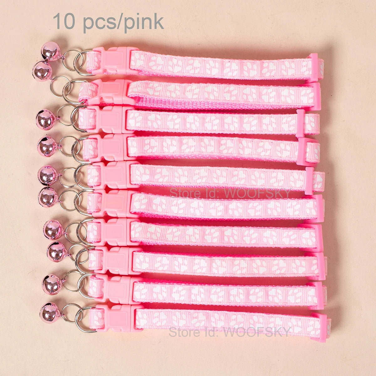 10pcs Colorful Pet Collars with Bell 23 - ProPawPet.com
