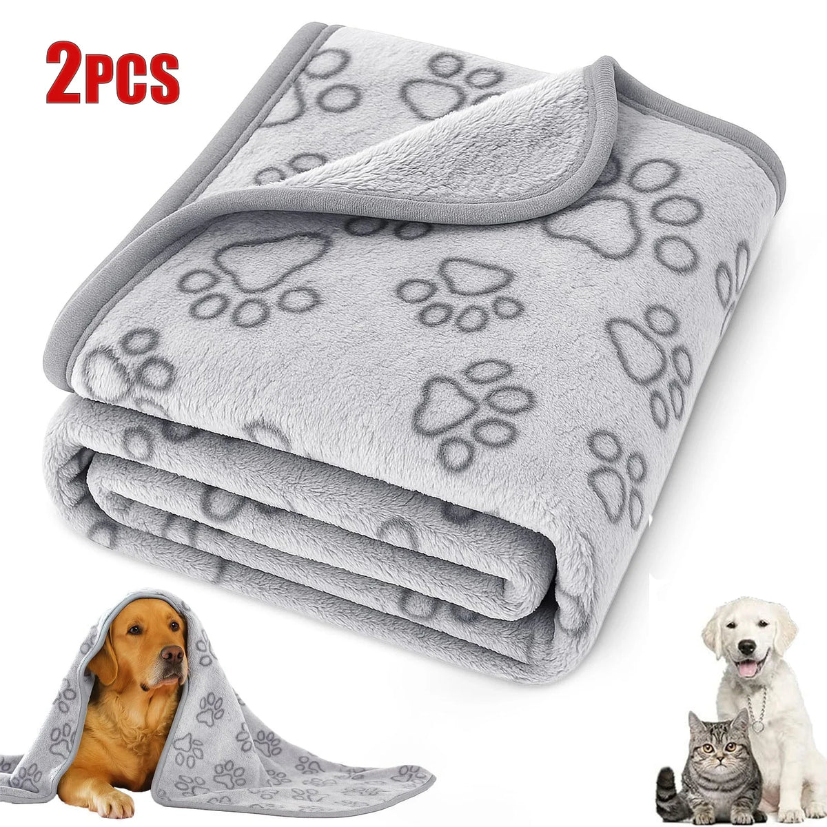 Premium Soft Dog Blanket Washable Cute Paw - ProPawPet.com