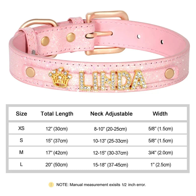 Bling Crystal Puppy Dog Collars Personalized - ProPawPet.com