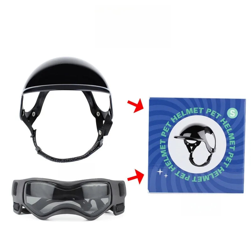 LETVIA S/M Dog Helmet with Dog Goggles - ProPawPet.com