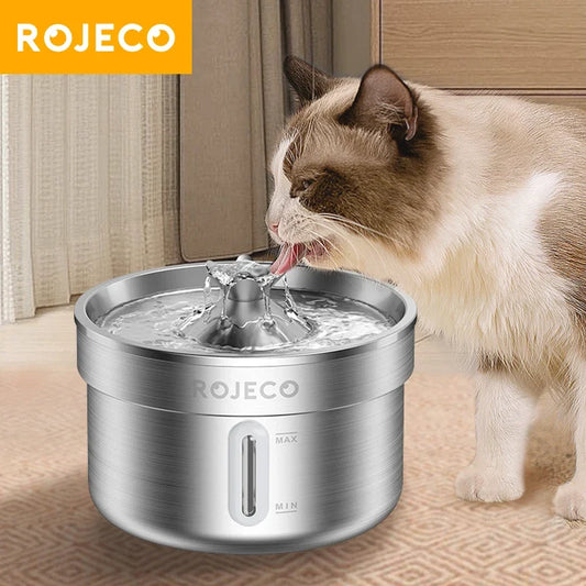 ROJECO Stainless Steel Pet Drinking Fountain - ProPawPet.com