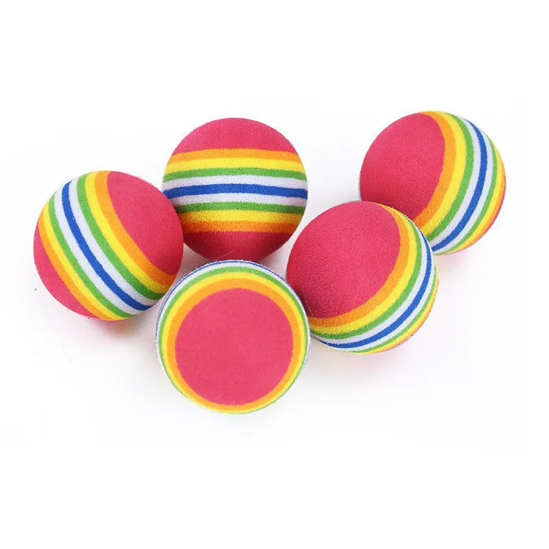 Quiet 5 EVA Rainbow Balls Cat Plaything