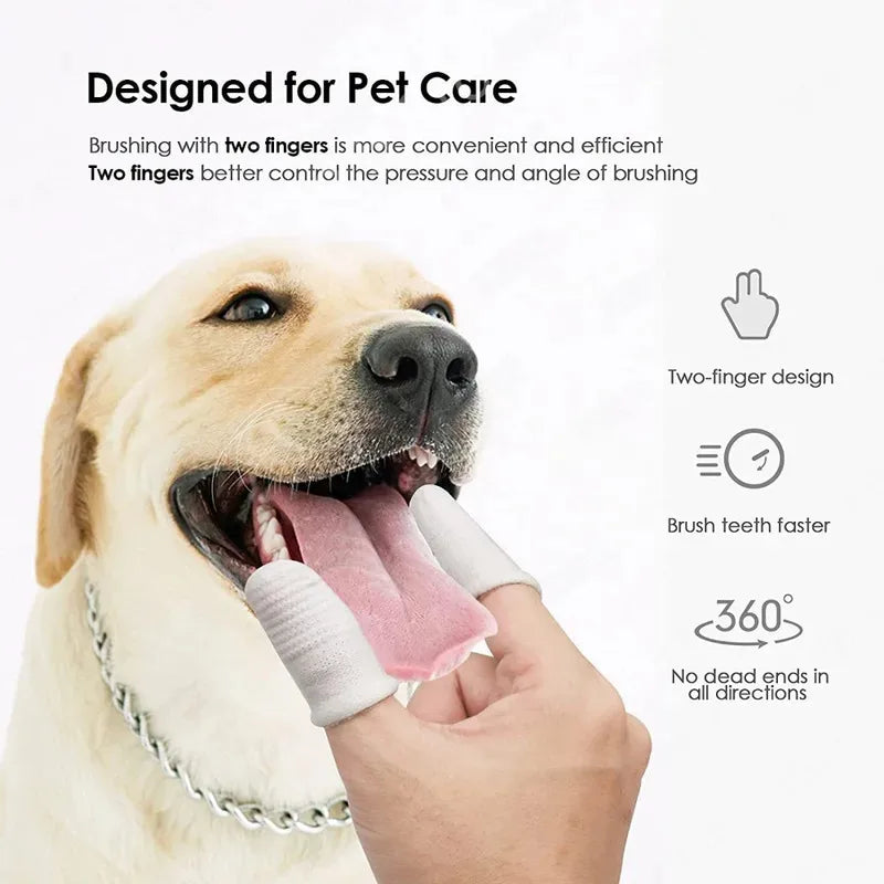 24/12pcs Pet Two-finger Brushing Finger Cots - ProPawPet.com