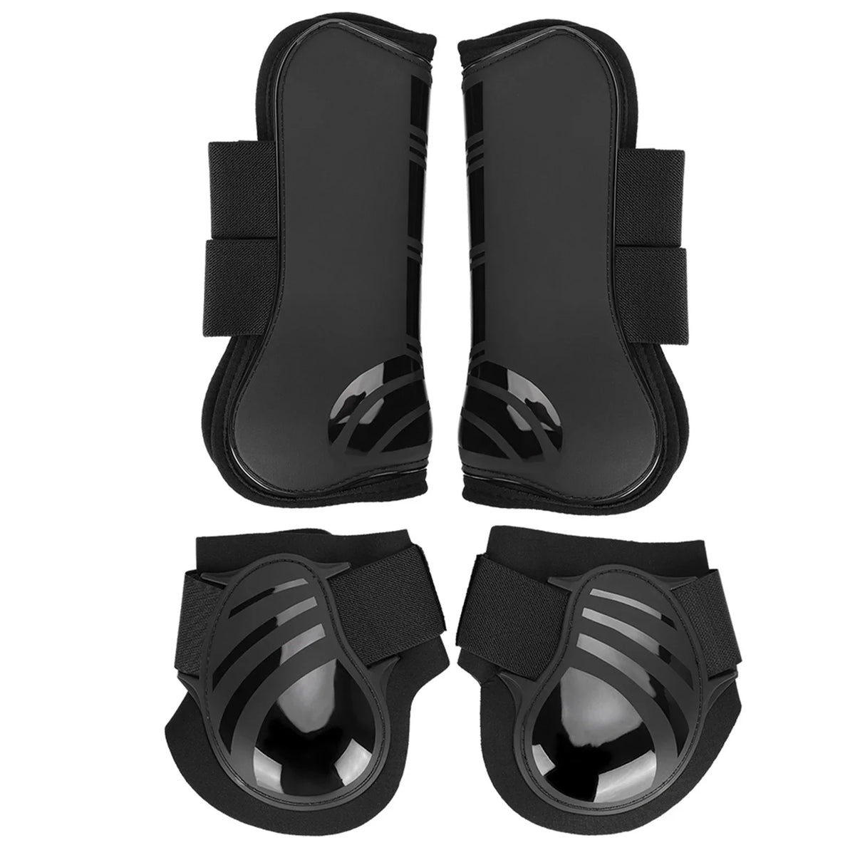 2 Pair Elastic Horse Boot Thicken PU Front Hind – 2 Colors