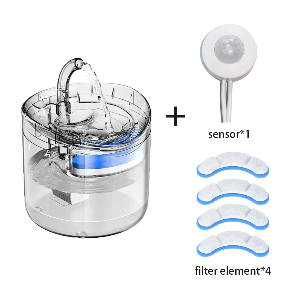 Automatic Cat & Dog Water 2l Fountain with Faucet Dispenser – 7 Colors