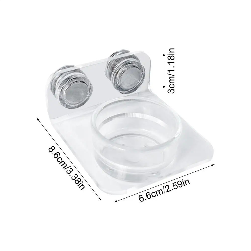 Acrylic Gecko Feeding Dish Reptiles Food Feeder Bowl with Suction Cup
