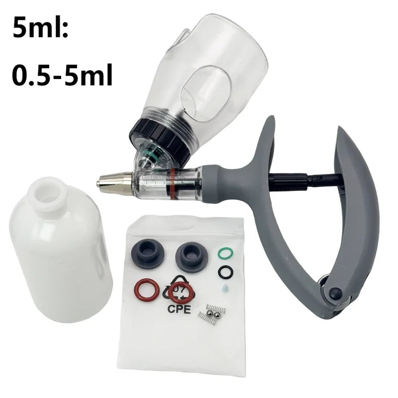 2 5ml Poultry Automatic Syringe with Vaccine Bottle, Adjustable