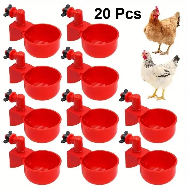 10 Chicken Drinking Bowl Poultry Automatic Water Dispenser – 2 Colors