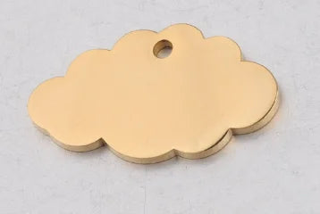 Personalized Cute Cloud Shaped Tiny Metal Pet ID Tag