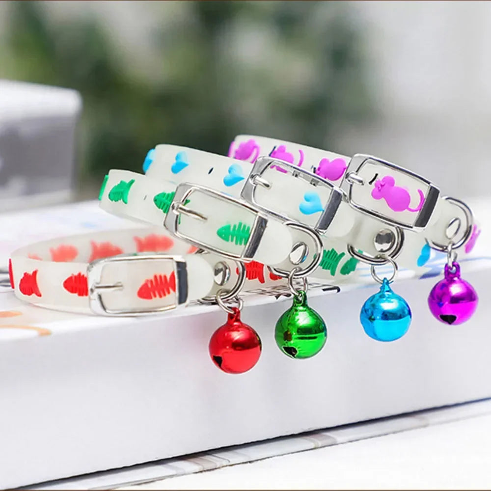Glowing Cat Dog Collars with Bell Light up - ProPawPet.com