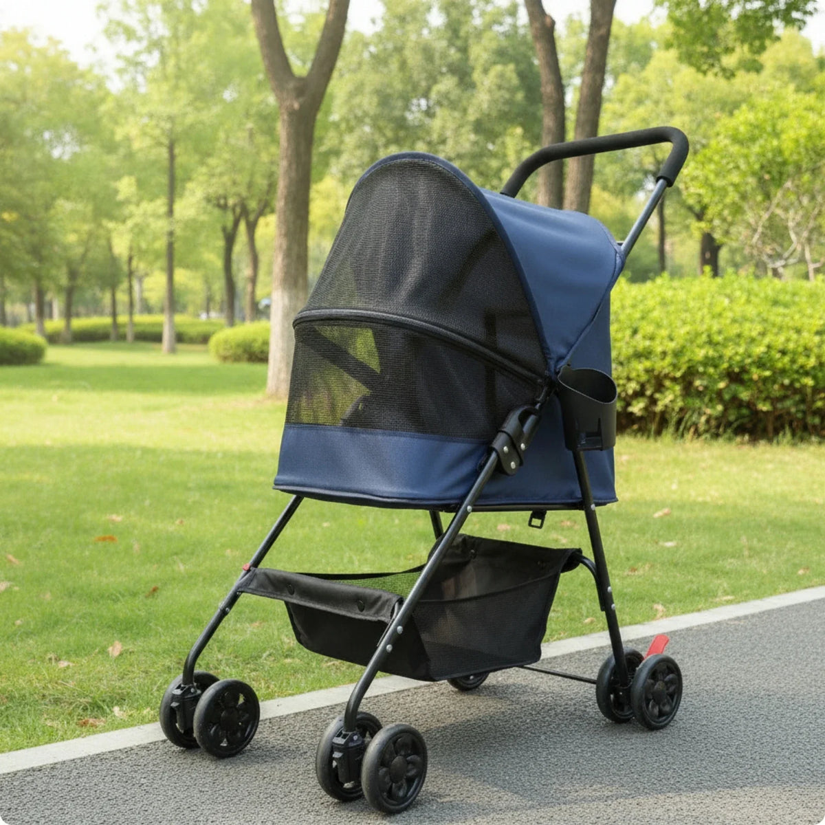 Portable Pet Stroller with Cup – Dog Supplies