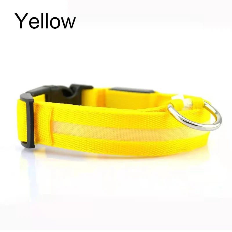 Reflective Nylon LED Pet Dog Collar Safety - ProPawPet.com