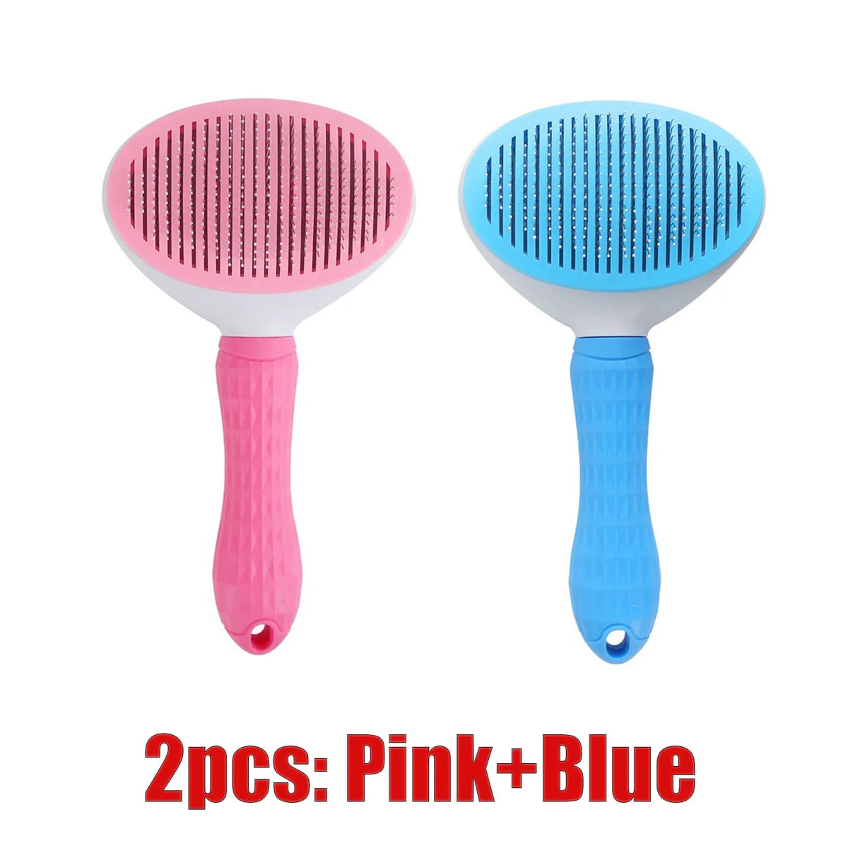One-click Pet Hair Removal Grooming Comb Cat & Dog Brush – 7 Colors
