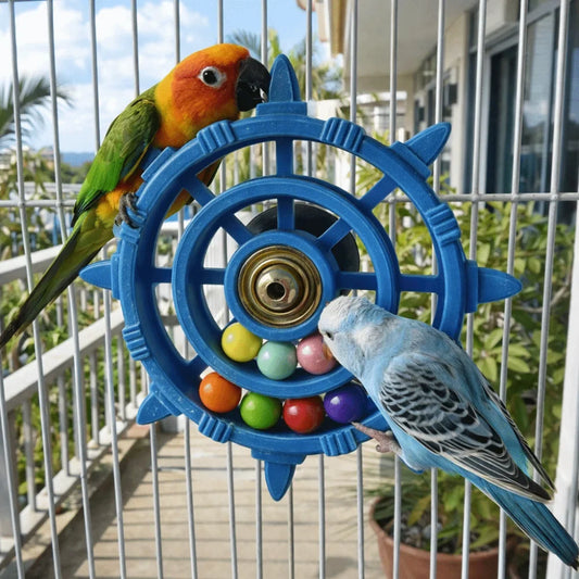 Rudder Shaped Parrot Spinner Rattle Toy - ProPawPet.com