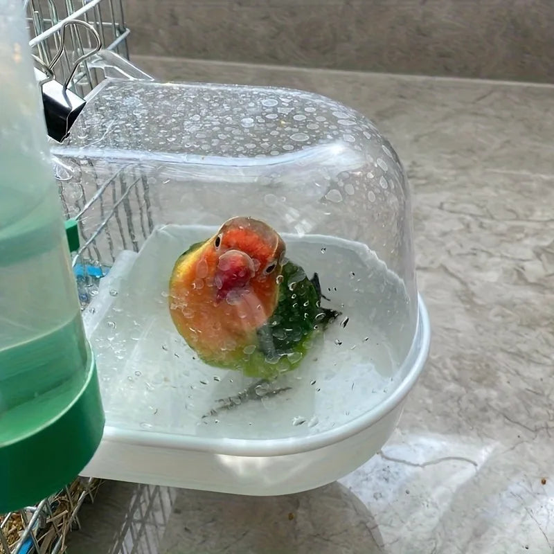 Transparent Bird Bath Tub - Splash-Proof PP - ProPawPet.com