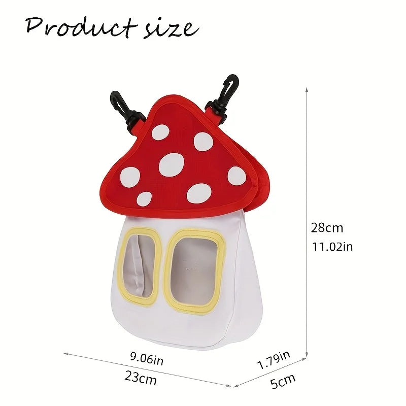 Durable Mushroom Shaped Pet Hay Feeder Hanging Forage Bag – Small Pet Supplies