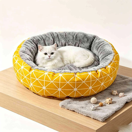 Round Cat Nest, Cute Pet Sleeping Mat, Warm - ProPawPet.com