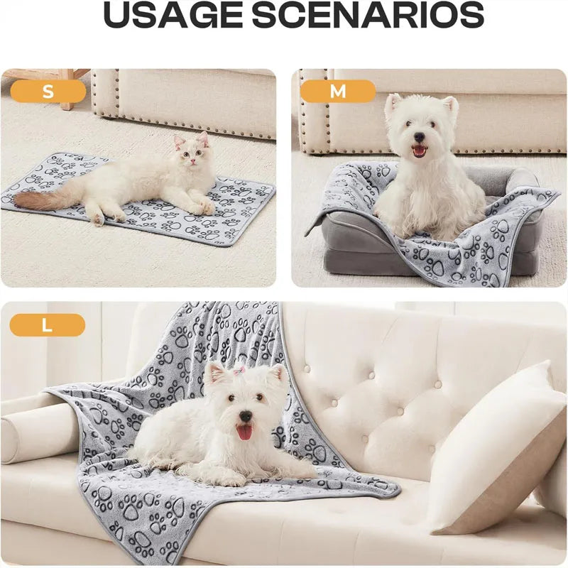 Premium Soft Dog Blanket Washable Cute Paw - ProPawPet.com