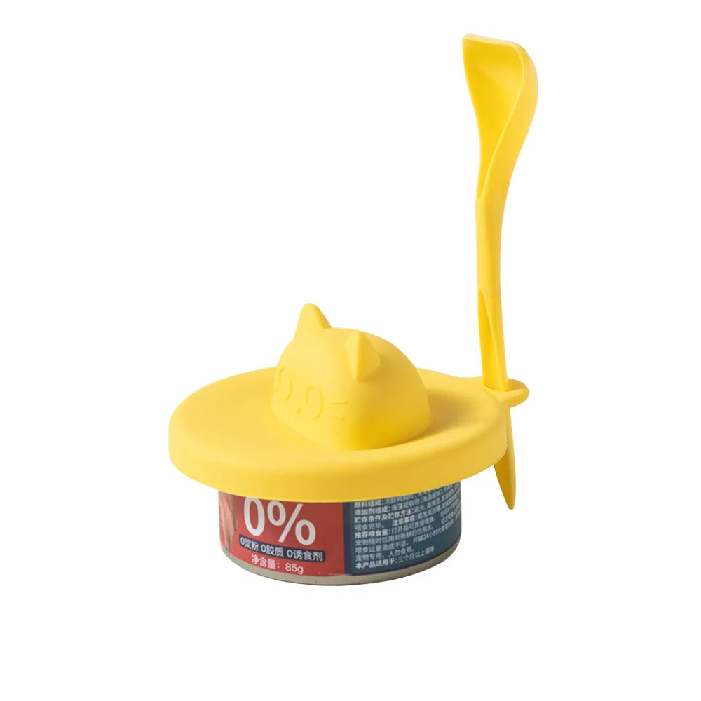 Cat Shaped Silicone Pet Can Lid, Reusable Airtight Food Cover – Cat Supplies