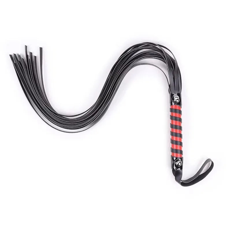 70cm Rivet Inlay Handle Leather Tassels Horse Whip – Whips, Crops & Spurs