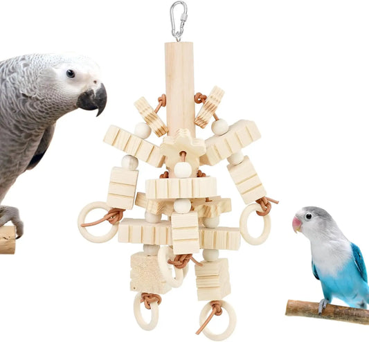 Natural Wooden Blocks Bird Toys Chewing Toy - ProPawPet.com
