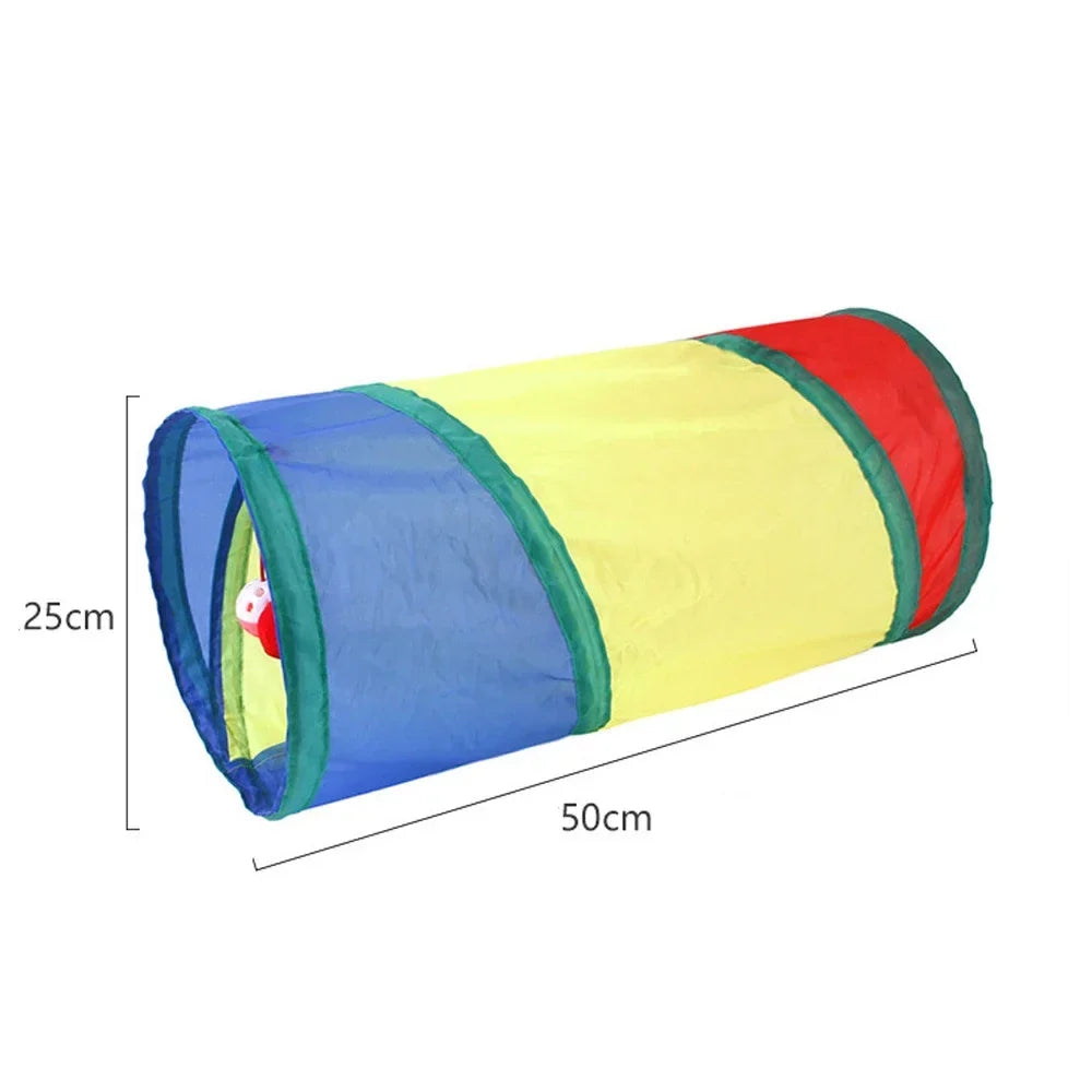 Collapsible Pet Cat Rainbow Tunnel - ProPawPet.com