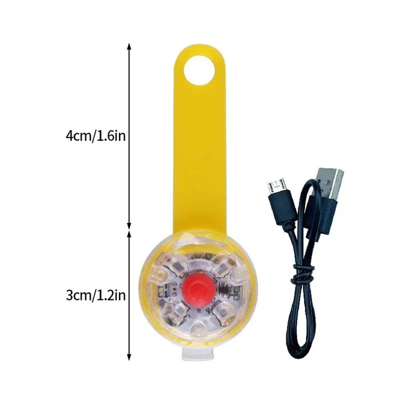 Waterproof LED Light Dog Collar USB Charging Glowing Pendant – 5 Colors