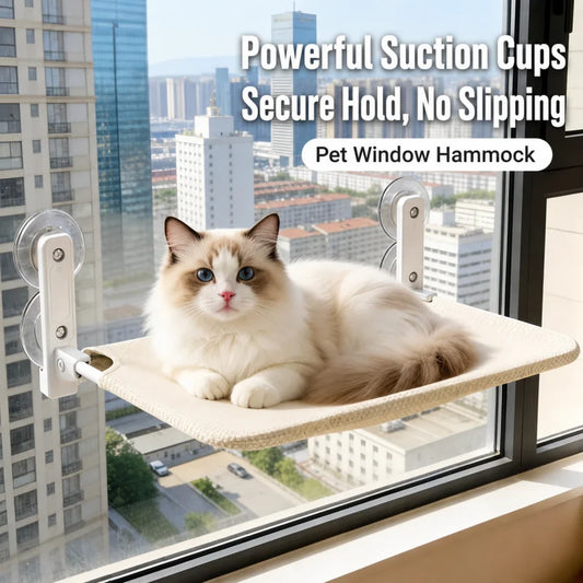 Foldable Cat Window Perch Cordless Hanging Bed for Birds