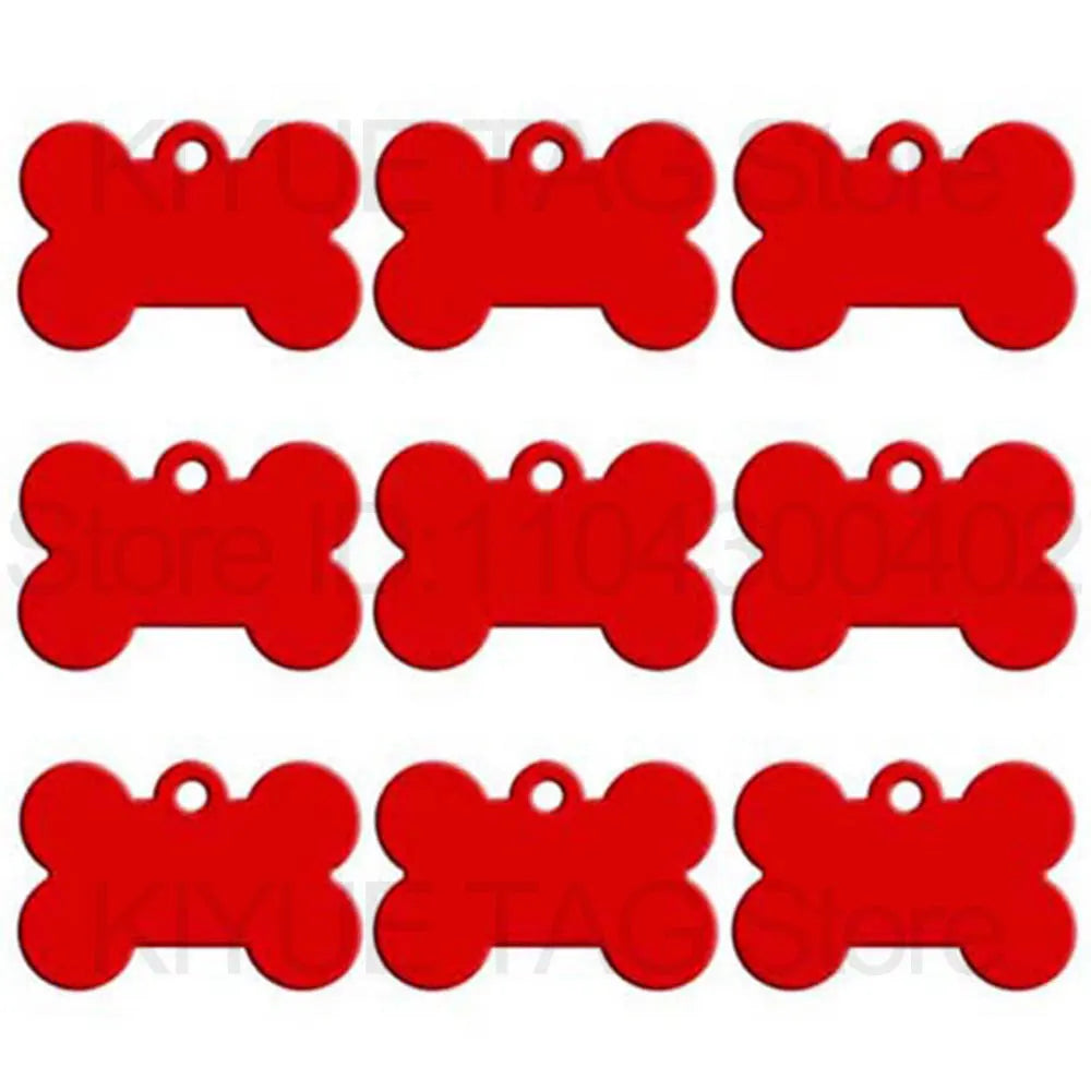 KIYUE 100 Pcs Blank Bone Shaped Dog Tag Cat - ProPawPet.com