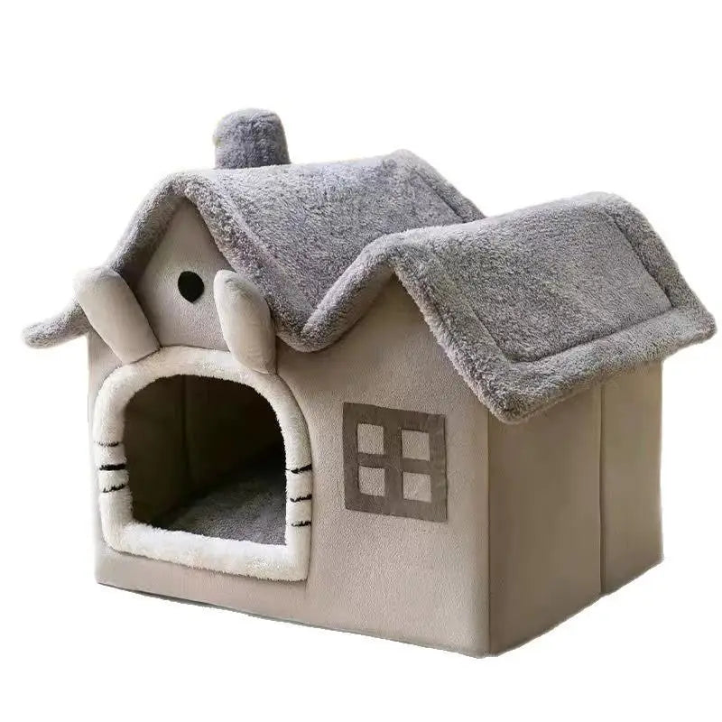 Winter Thickened Foldable Dog House Kennel – Dog Supplies