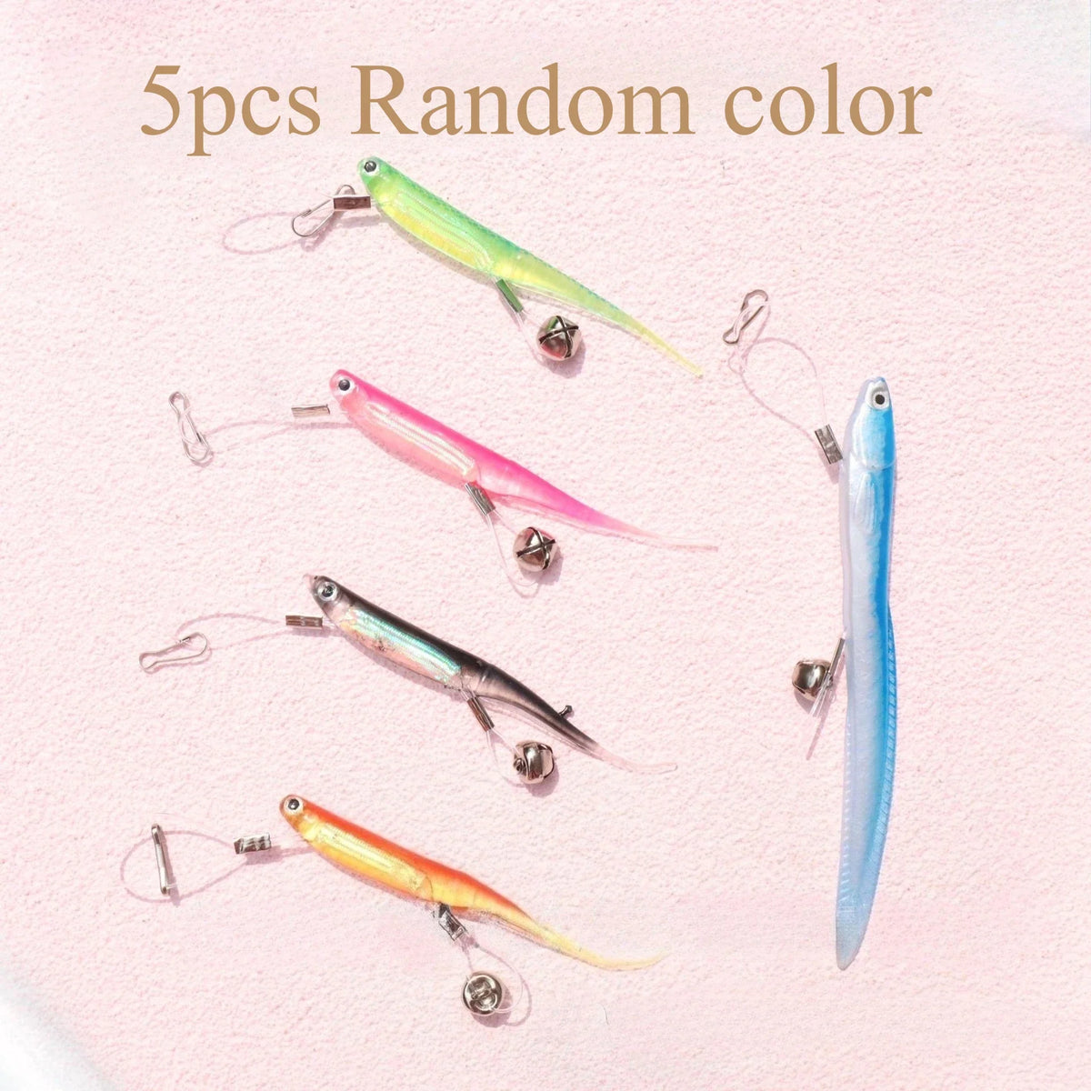 Simulation Fish Cat Toy Teasing Stick Interactive Silicone – 7 Colors