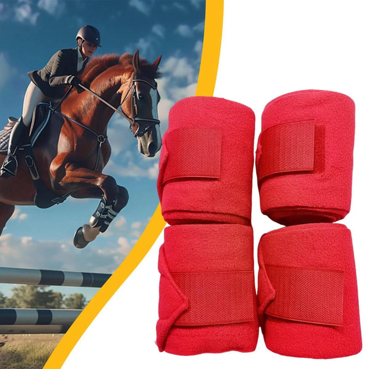 Horse Bandages for Legs 4 Pieces Horse Front - ProPawPet.com