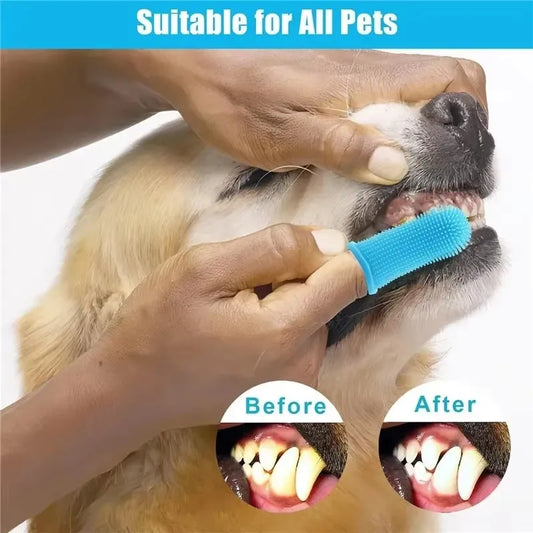 1/2/3Pcs Silicone Pet Finger Toothbrush Dog - ProPawPet.com