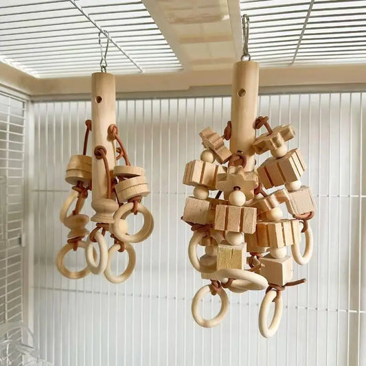 ·Hanging Pet Bird Chew Toy 1Pcs Natural Wood - ProPawPet.com