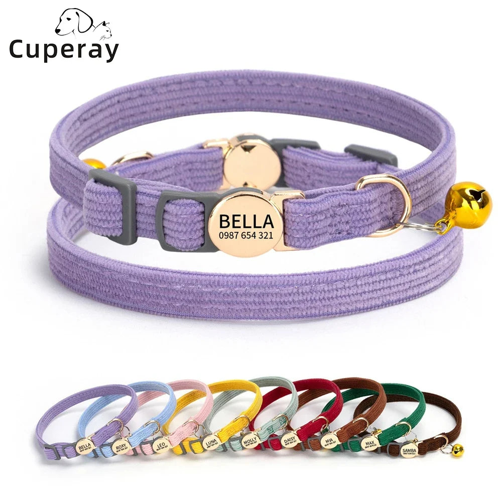 Personalized Engraved Cat Collar Adjustable - ProPawPet.com