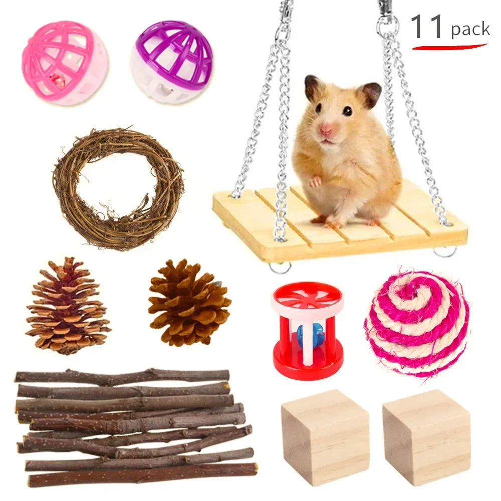 Rabbit Guinea Pig Parrot Play Molar Wooden Supplies – Bird Supplies