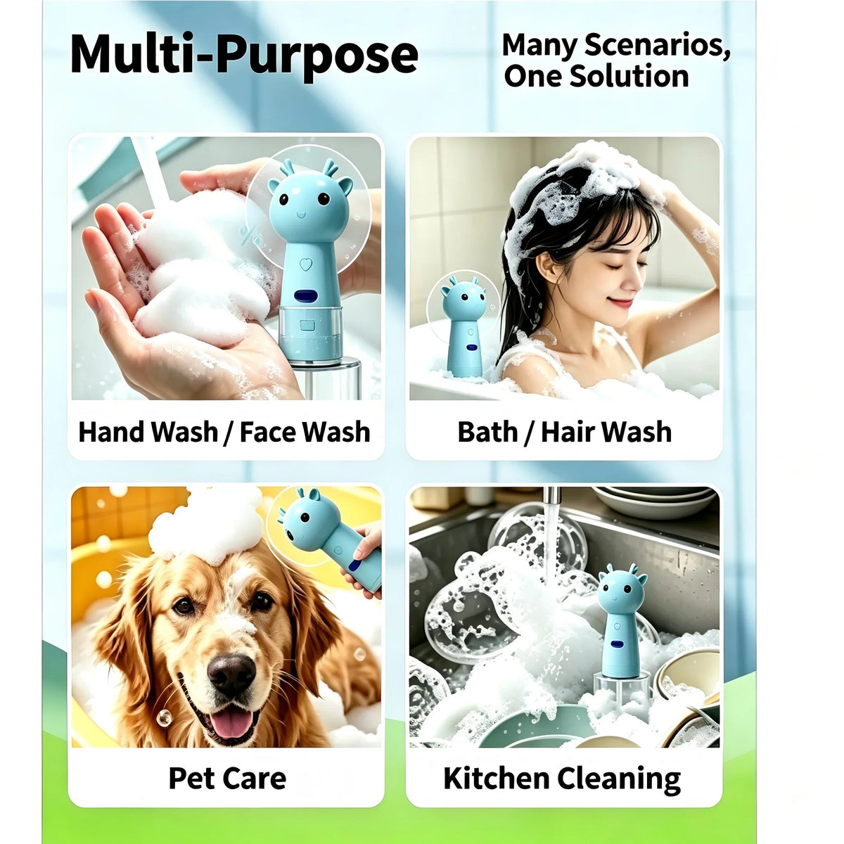 Rechargeable Pet Foaming Ma Dog Cat Bath - ProPawPet.com