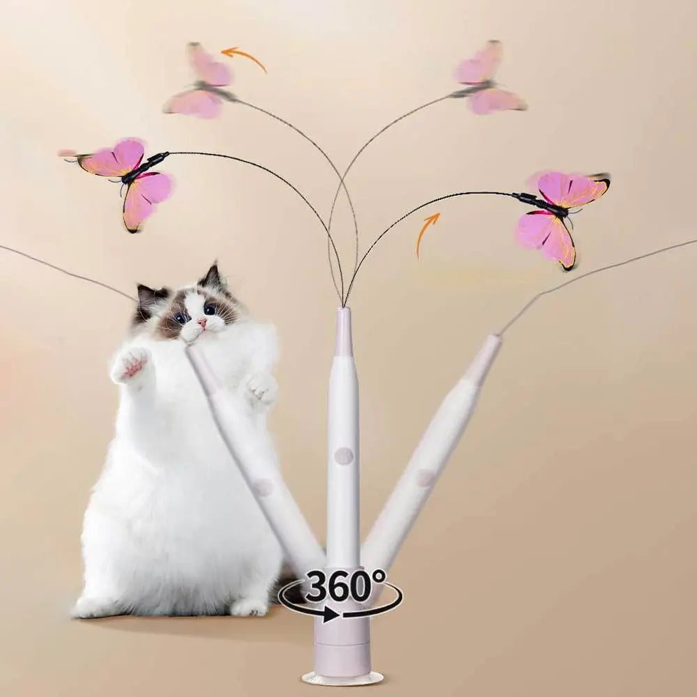 Switchable Butterfly Pattern Cat Teasing - ProPawPet.com