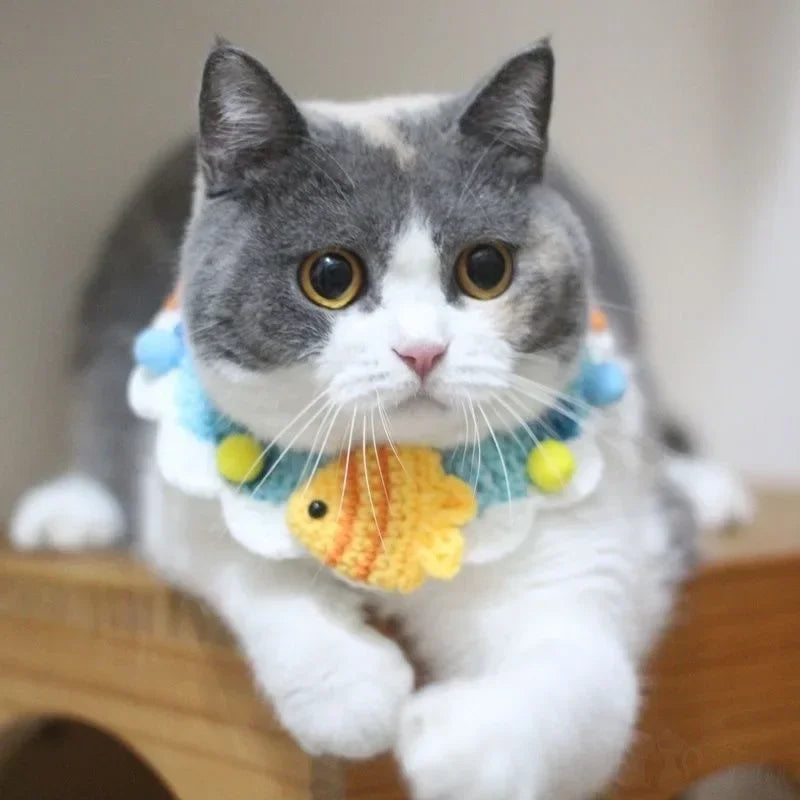 Hand-knitted Pet Collar Cat Decorative - ProPawPet.com