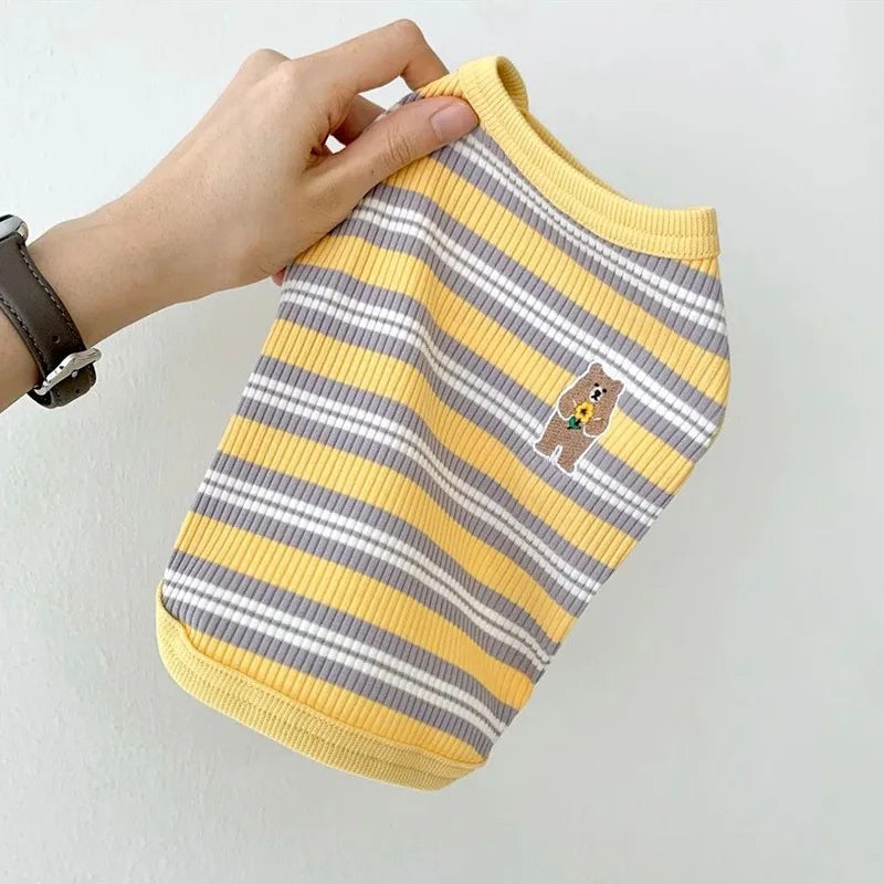 Striped Cat Shirts Stretchy Cat Clothes for - ProPawPet.com
