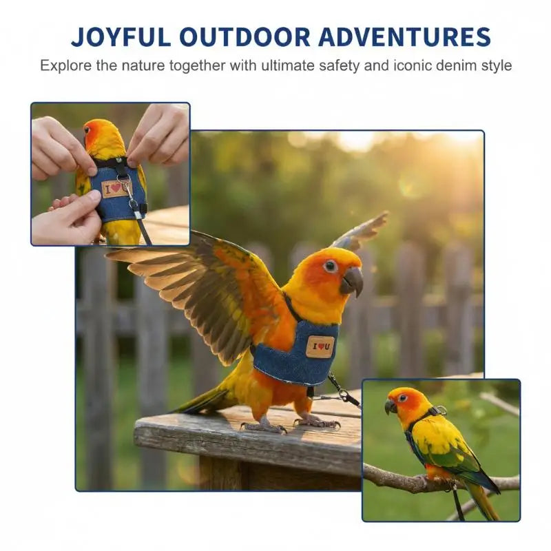 Bird Harness Adjustable Parrot Vest Flight - ProPawPet.com