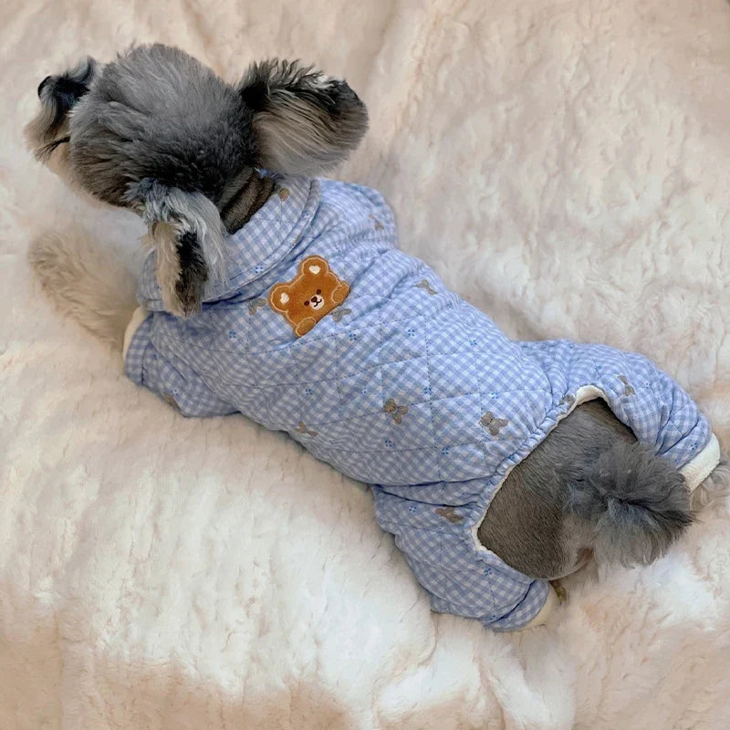 Waterproof Dog Warm Jacket Bear Print Winter - ProPawPet.com