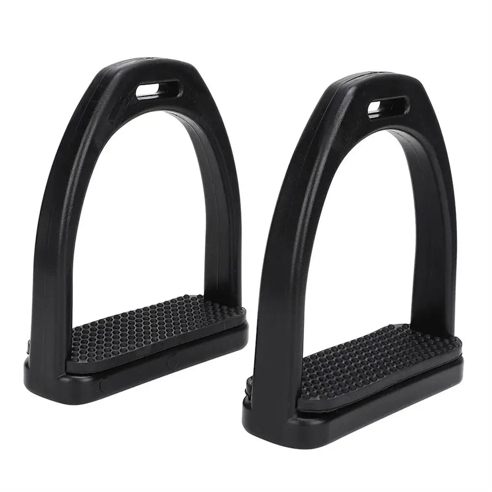 1Pair POM Western Horse Stirrups Black High - ProPawPet.com