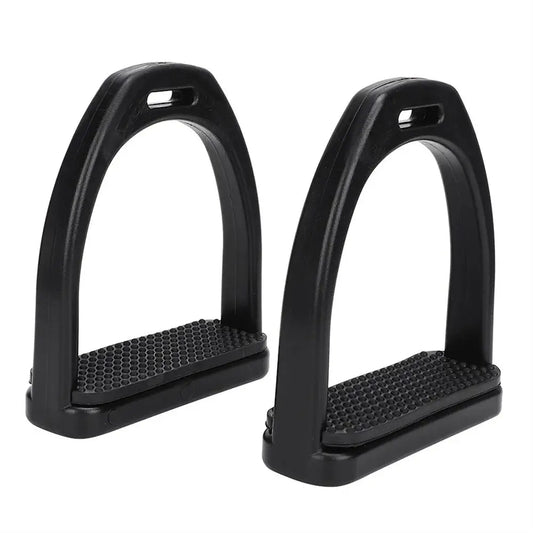 1Pair POM Western Horse Stirrups Black High - ProPawPet.com