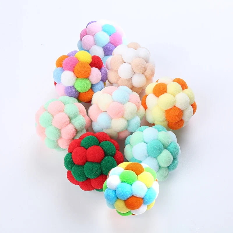 Cat toys Colorful handmade bell ball Elastic - ProPawPet.com