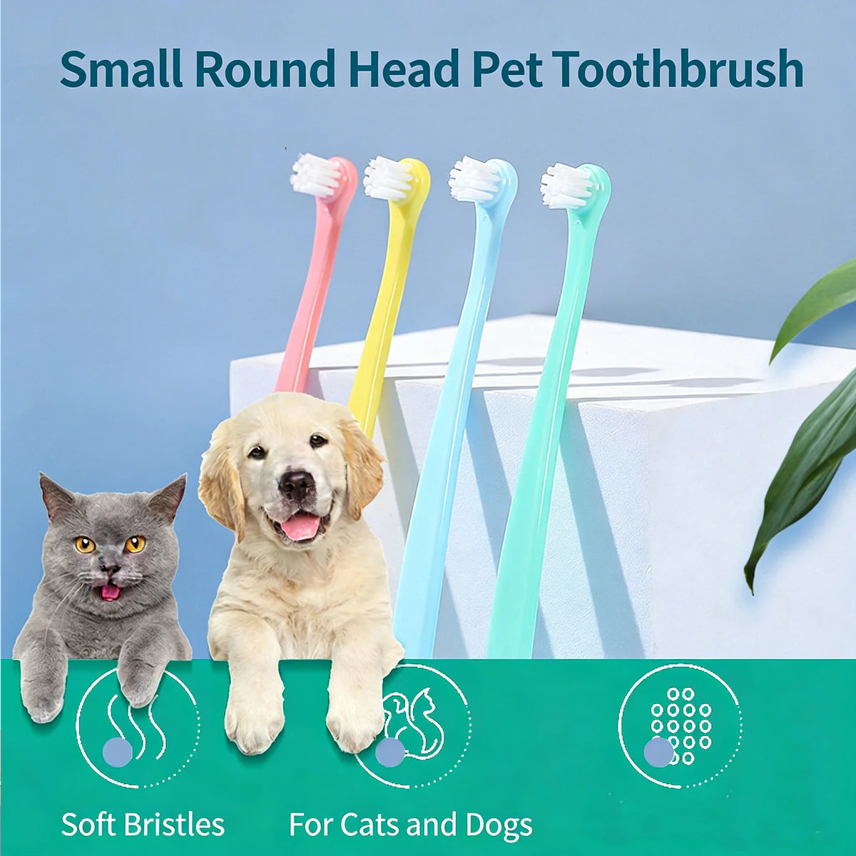 3 Pcs Pet Toothbrush Soft-bristled - ProPawPet.com