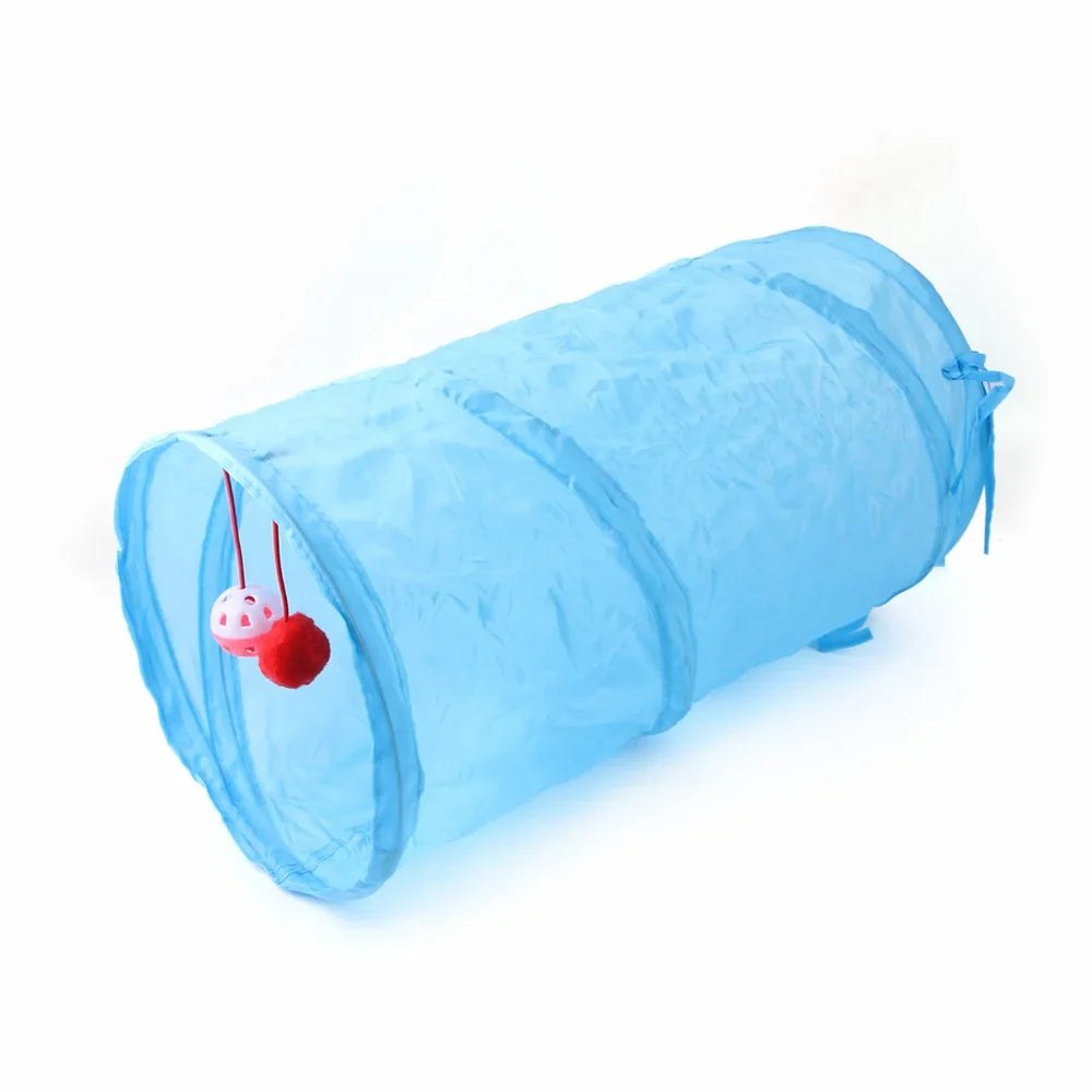 Interactive Collapsible Cat Rainbow Tunnel – 16 Colors