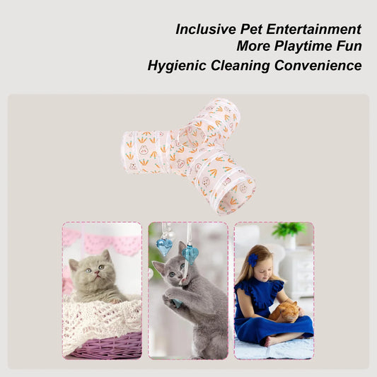 Cat Tunnel Toy 3 Way Foldable Kitten Tunnel - ProPawPet.com