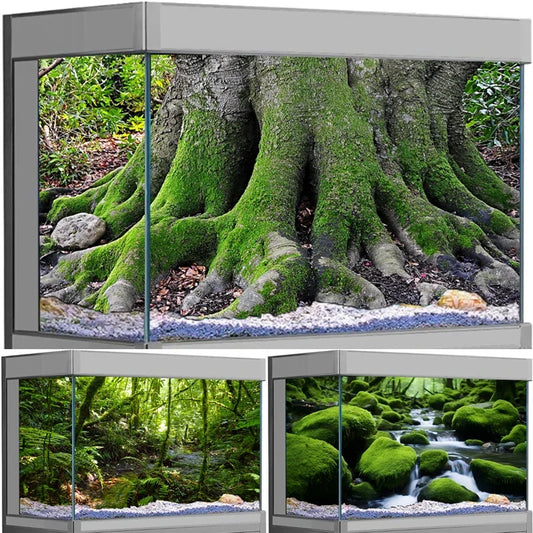 Realistic 3D Green Moss Tree Root Aquarium - ProPawPet.com