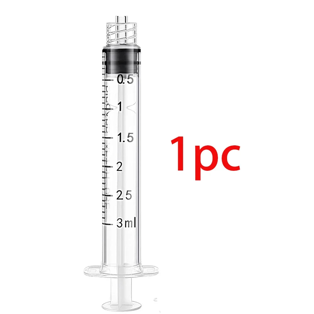 3ml Luer Lock Plastic Syringe Without Needle Liquid Measuring – 6 Colors